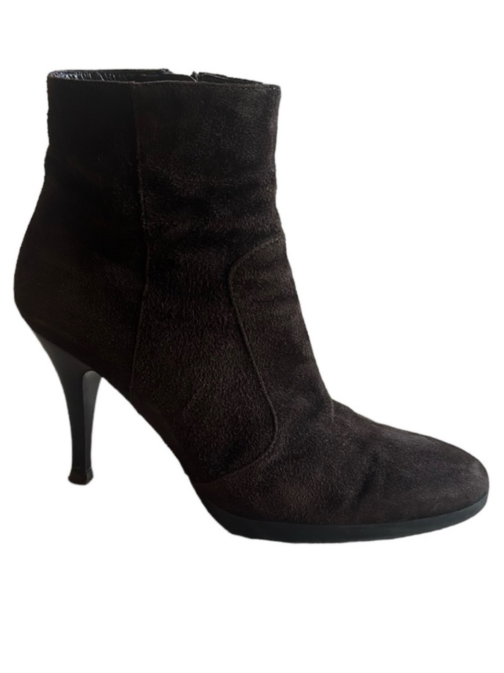 Via Spiga Brown Suede High Heel Ankle Booties Size 8 N
